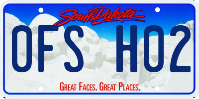 SD license plate 0FSH02