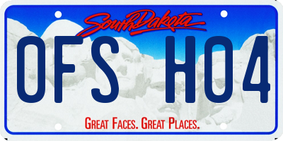 SD license plate 0FSH04