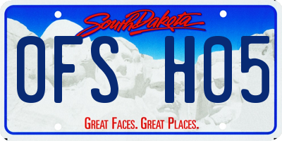 SD license plate 0FSH05