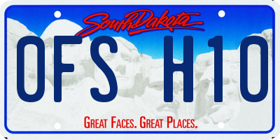 SD license plate 0FSH10