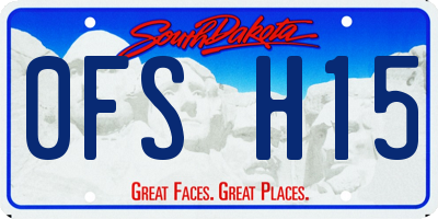 SD license plate 0FSH15