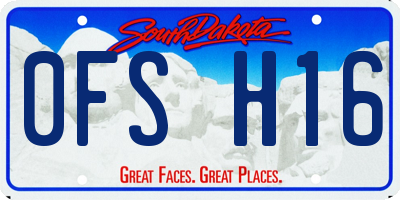 SD license plate 0FSH16