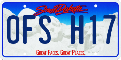 SD license plate 0FSH17