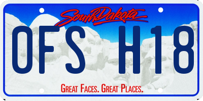 SD license plate 0FSH18