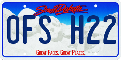 SD license plate 0FSH22