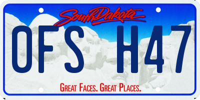 SD license plate 0FSH47