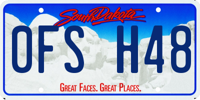 SD license plate 0FSH48