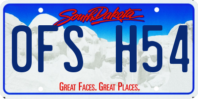 SD license plate 0FSH54