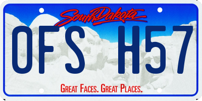 SD license plate 0FSH57