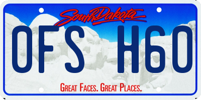SD license plate 0FSH60