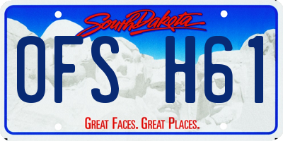 SD license plate 0FSH61