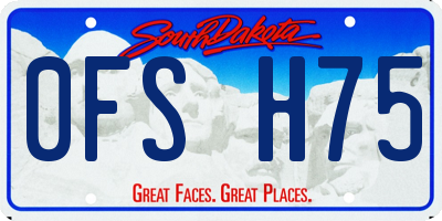 SD license plate 0FSH75