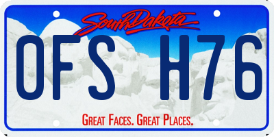 SD license plate 0FSH76