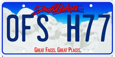 SD license plate 0FSH77