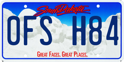 SD license plate 0FSH84
