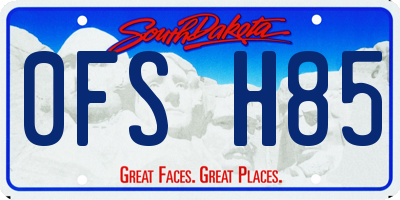 SD license plate 0FSH85