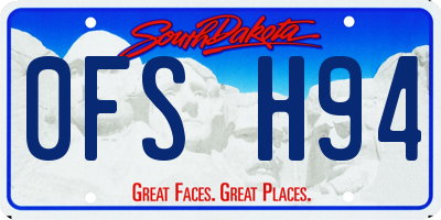 SD license plate 0FSH94