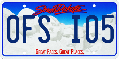 SD license plate 0FSI05