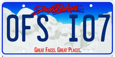 SD license plate 0FSI07