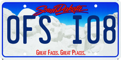 SD license plate 0FSI08