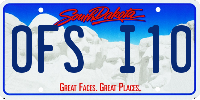 SD license plate 0FSI10