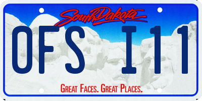 SD license plate 0FSI11