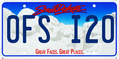 SD license plate 0FSI20