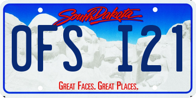SD license plate 0FSI21