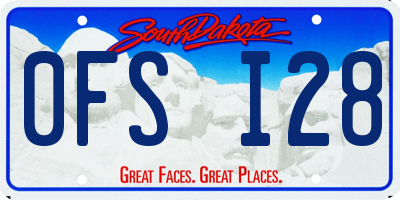 SD license plate 0FSI28