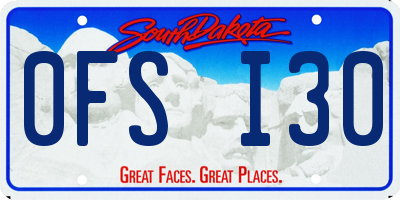 SD license plate 0FSI30
