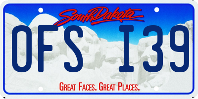 SD license plate 0FSI39