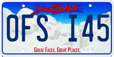 SD license plate 0FSI45