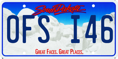 SD license plate 0FSI46