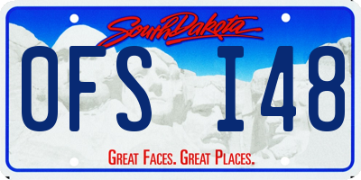 SD license plate 0FSI48
