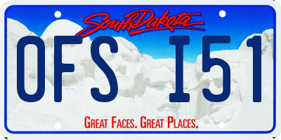 SD license plate 0FSI51