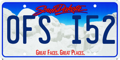 SD license plate 0FSI52
