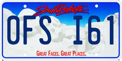 SD license plate 0FSI61