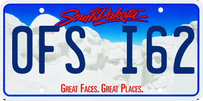 SD license plate 0FSI62