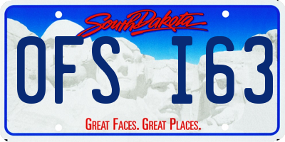 SD license plate 0FSI63