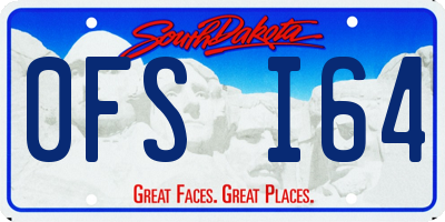 SD license plate 0FSI64