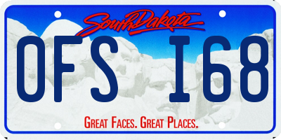 SD license plate 0FSI68