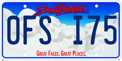 SD license plate 0FSI75