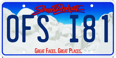 SD license plate 0FSI81