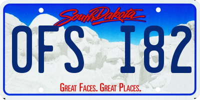 SD license plate 0FSI82