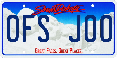 SD license plate 0FSJ00