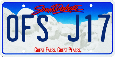 SD license plate 0FSJ17