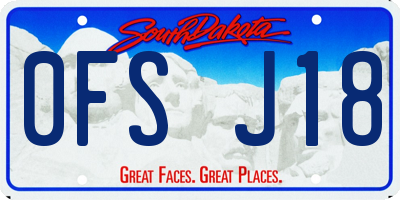 SD license plate 0FSJ18
