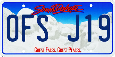 SD license plate 0FSJ19