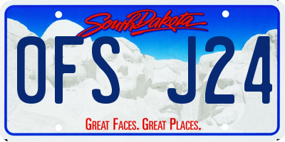 SD license plate 0FSJ24