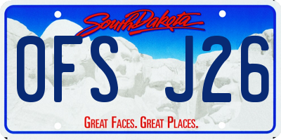 SD license plate 0FSJ26